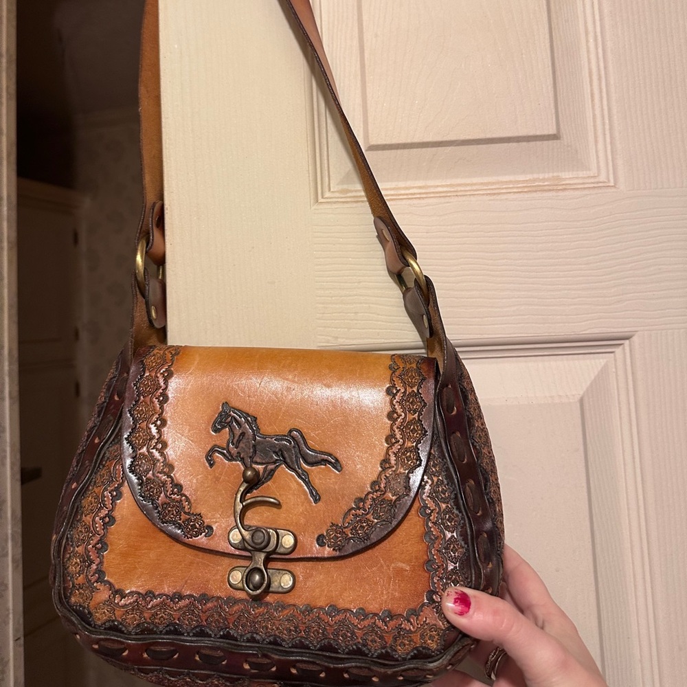 Handmade leather crossbody